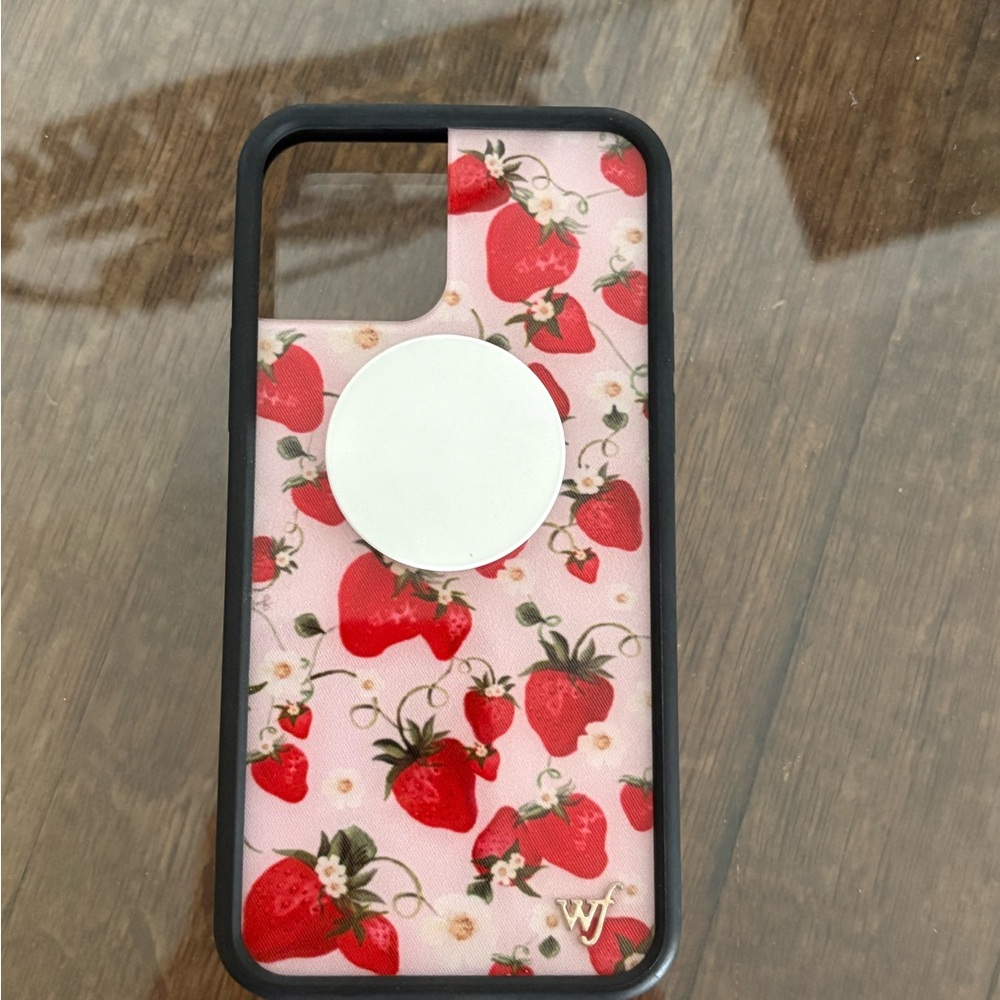 Wildflower Strawberry Pattern Phone Case - iPhone 12-14 Case
